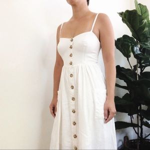 Urban Outfitters Emilia Button-Down Linen Dress
